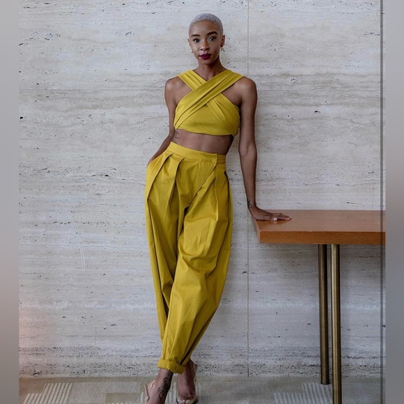 The Drop Women's Citronelle Wrap-Around Rib Bustier Cropped Top by @signedblake - Picture 4 of 8